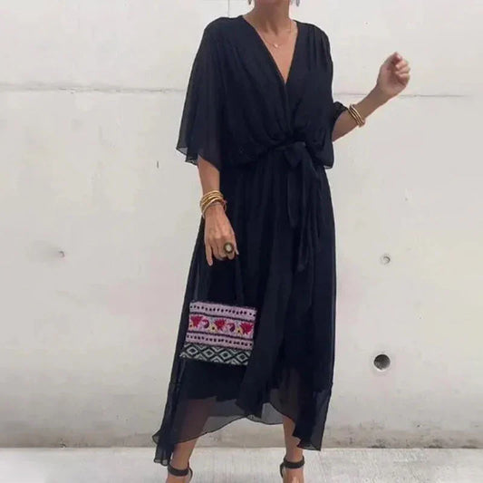 Amanda - Elegantes Kleid mit V-Ausschnitt