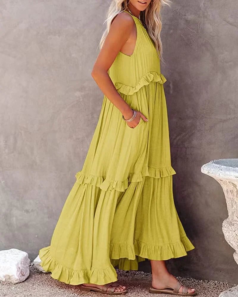Eva | Rückenfreies Rüschenkleid