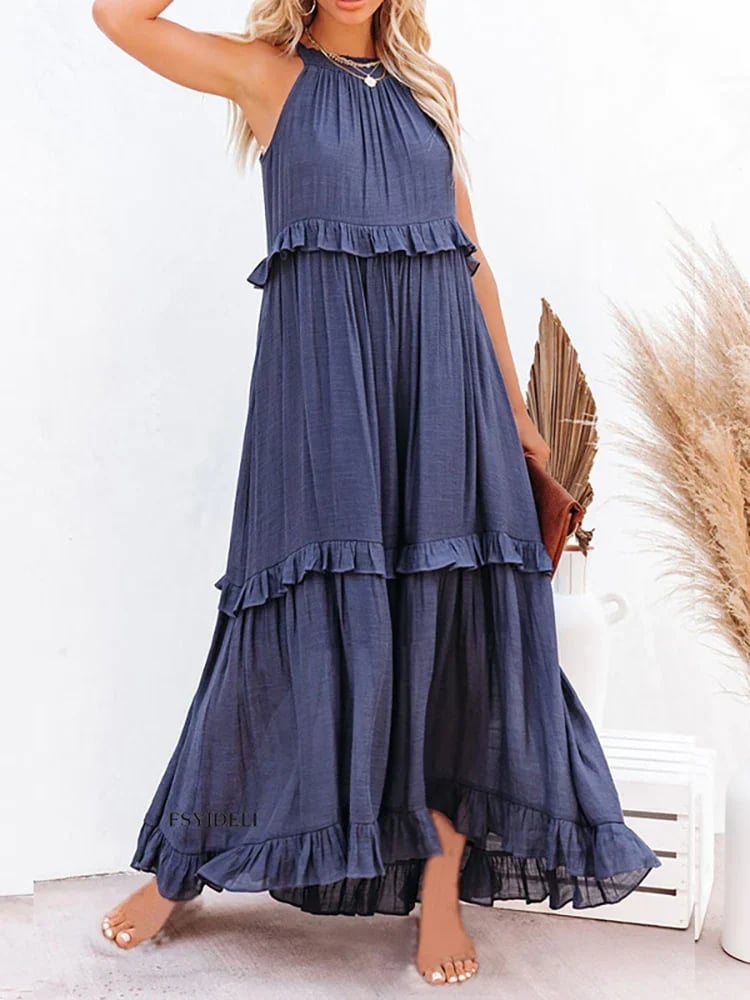 Eva | Rückenfreies Rüschenkleid