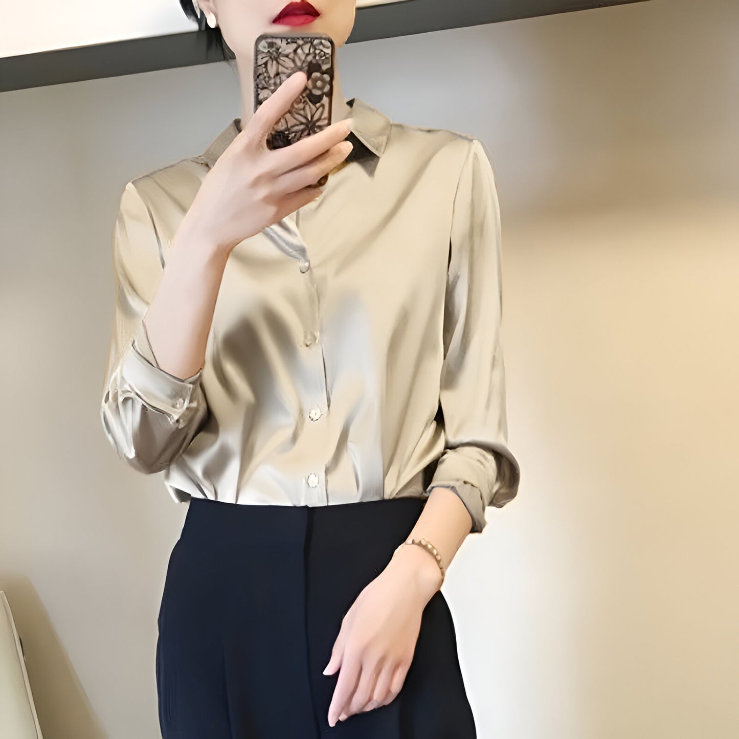 Adin | Elegante Satinbluse