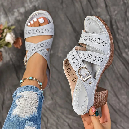 Marlyn - Elegante einfarbige Sandalen für Frauen
