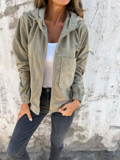 Gabrielle | Freizeitjacke mit Kapuze und Reißverschluss