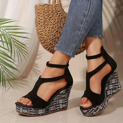 Leilani - Elegante Sommer-Keilsandalen für Frauen mit Reißverschluss