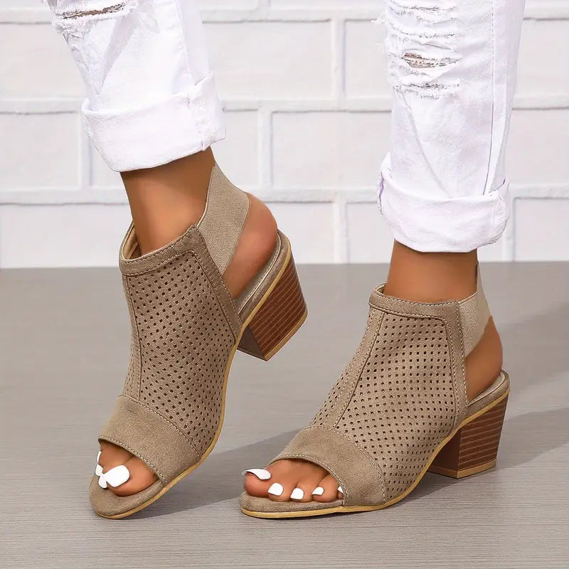 Clarrise - Damen-Sandalen mit klobigen Absätzen