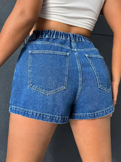 Irene | Mühelos stylische High-Waisted Slimming Denim-Shorts