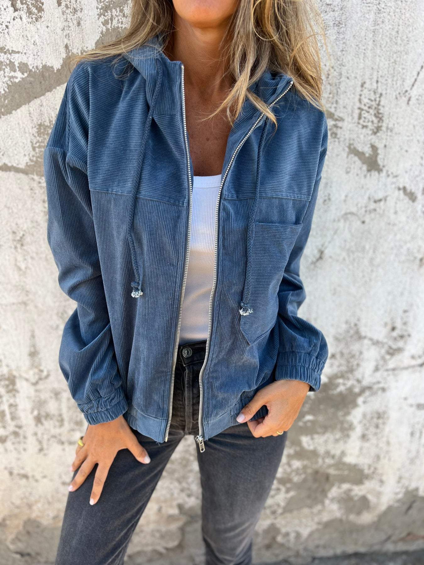 Gabrielle | Freizeitjacke mit Kapuze und Reißverschluss