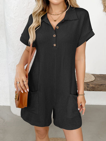Marga - Lässiger Kurzarm-Jumpsuit im lockeren Stil