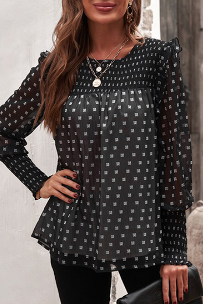 Estella - Schicke Bluse mit Print und Puffärmeln