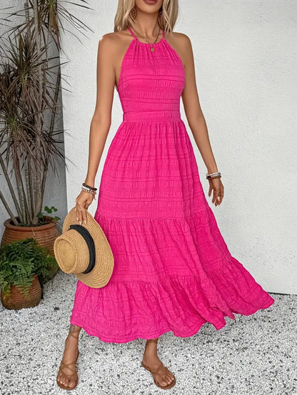 Teresia | Schickes sommerliches rückenfreies Trägerkleid