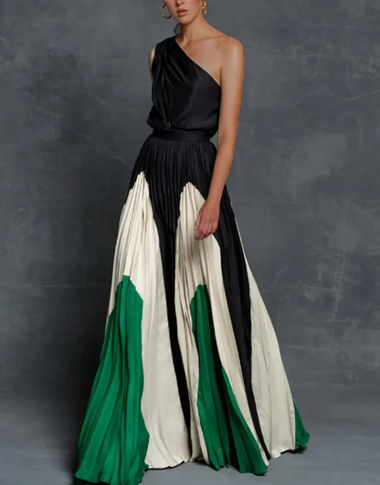 Delaide - One-Shoulder Maxikleider