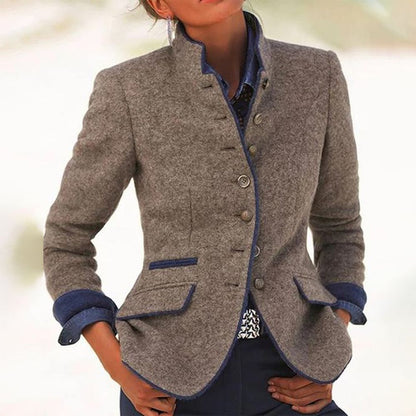 Elegante einfarbige Jacke für Frauen