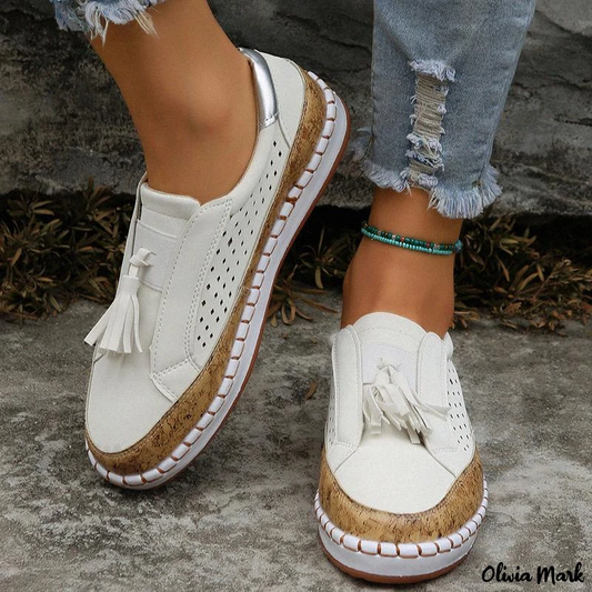 Loafers mit Quasten : stilvolle lässige Slip-ons mit niedrigem Absatz