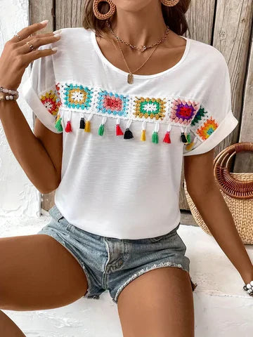 Adeline - Besticktes T-shirt