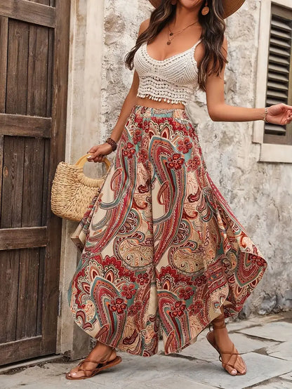 Abigail - Weite Hosen mit Paisleymuster