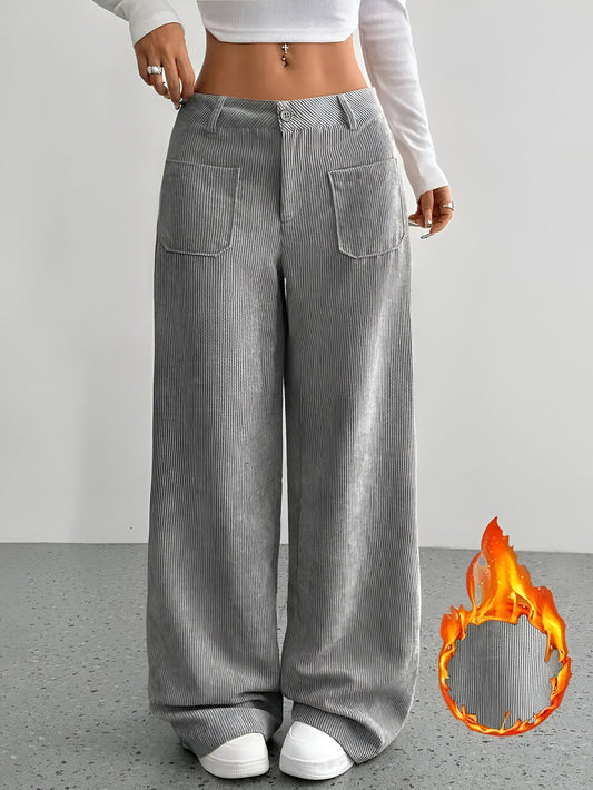 Sibylle | Lässige Corduroy-Hose mit weitem Bein