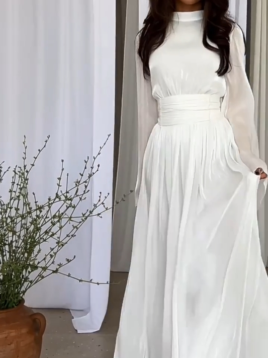 Corisande | Stylisches Maxikleid mit Bindegürtel