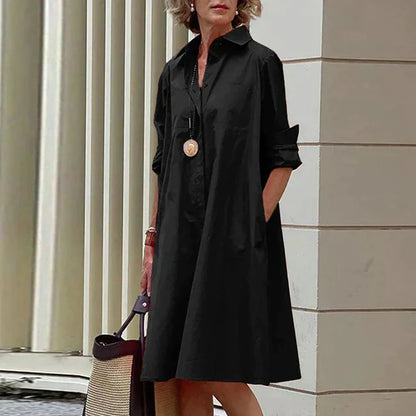 ALLISON - Langärmeliges Vintage-Kleid