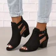 Charleen -  Damen-Sandalen mit klobigen Absätzen