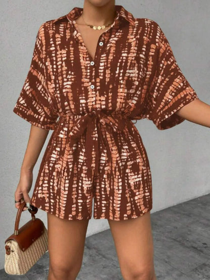 Patricia - Eleganter Jumpsuit mit halblangen Ärmeln und Taillengürtel