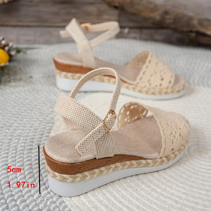Grace - Women'S Casual Lace-Up Plattform Sandalen