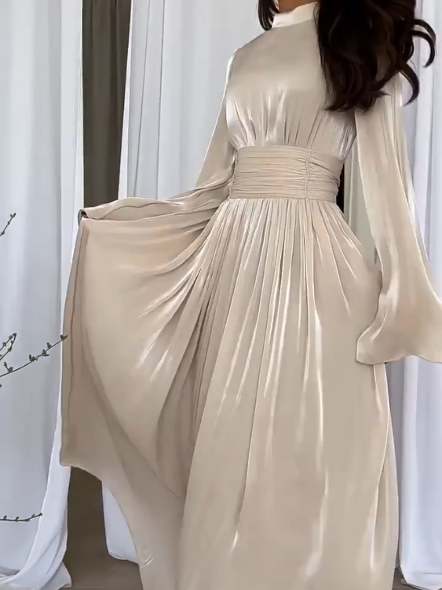Corisande | Stylisches Maxikleid mit Bindegürtel