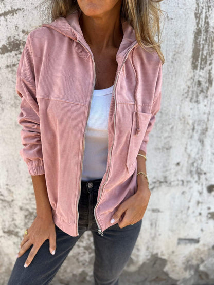 Gabrielle | Freizeitjacke mit Kapuze und Reißverschluss