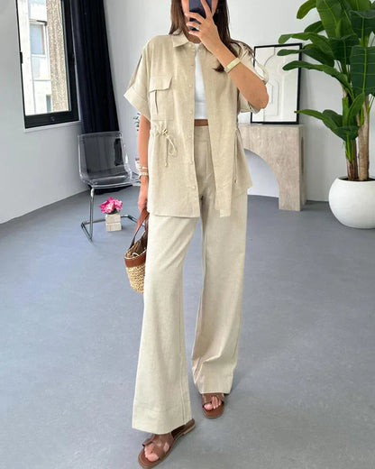 Scarlett -  Zweiteiliges Workwear-Set mit Kordelzug