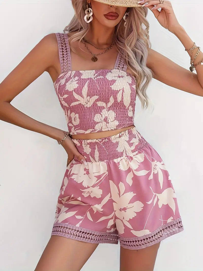 Ruby | Crop-Top mit Blumendruck