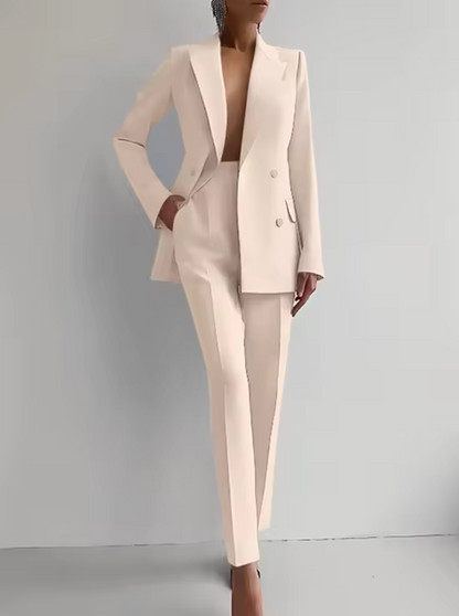 Laylani - Elegantes Set mit Blazer und gerade geschnittener Hose