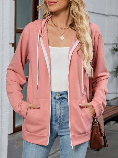 Urielle - Elegante Kapuzenjacke mit verstellbarem Kordelzug und Reißverschluss