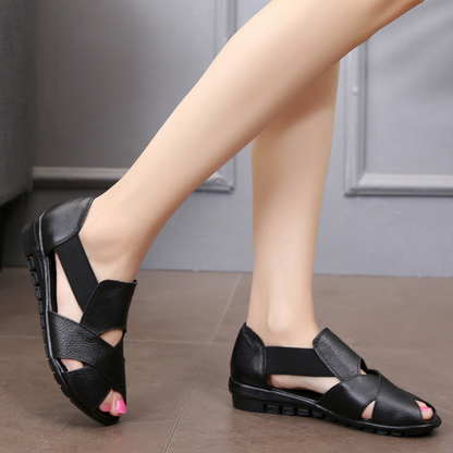 Jeralyn - Zeitlose Komfort-Ledersandalen