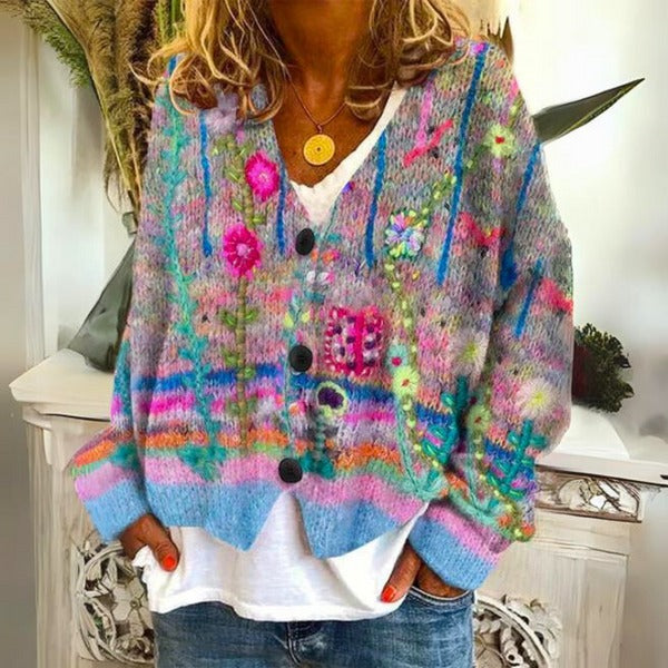 Eléa - Pullover für Damen mit Blumenmuster
