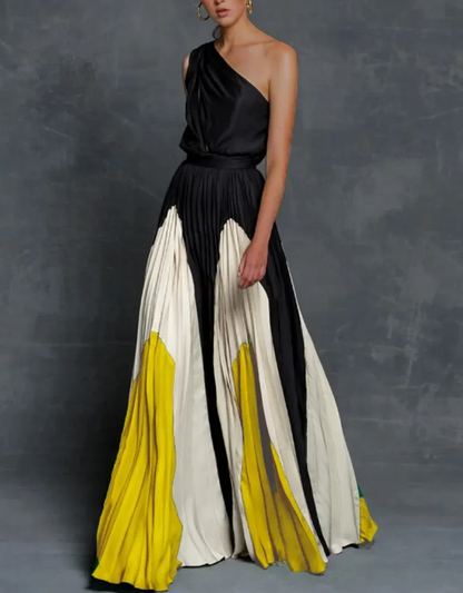 Delaide - One-Shoulder Maxikleider