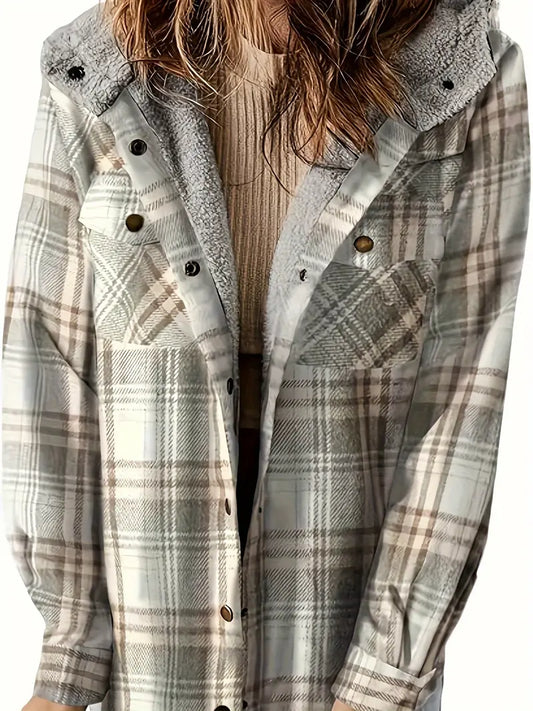 Emma | Karierter Reißverschluss-Jacke