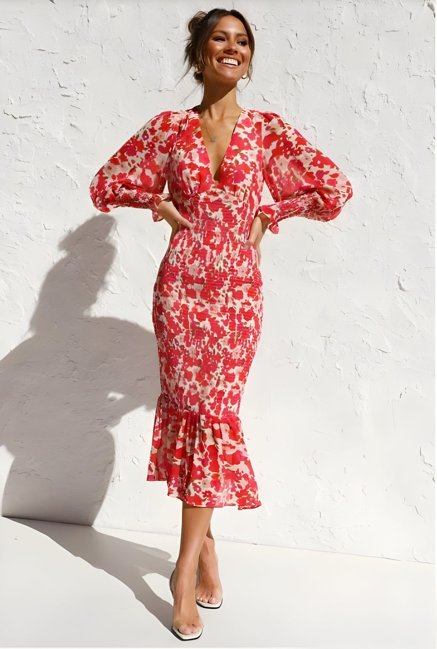 Andrea | Elegantes Damen Sommerkleid mit Druck
