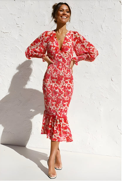 Andrea | Elegantes Damen Sommerkleid mit Druck