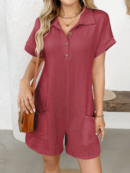 Marga - Lässiger Kurzarm-Jumpsuit im lockeren Stil