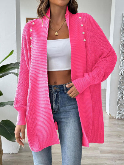 Clarice - Elegante, lockere Strickjacke mit langen Ärmeln und offener Vorderseite