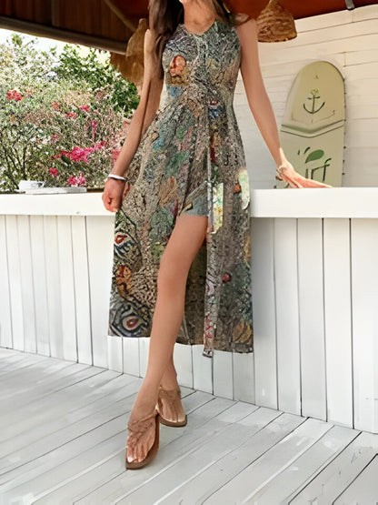 Adalynn |  Boho ärmelloser Strampler Jumpsuit für Frauen