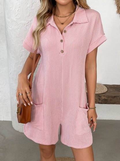 Marga - Lässiger Kurzarm-Jumpsuit im lockeren Stil