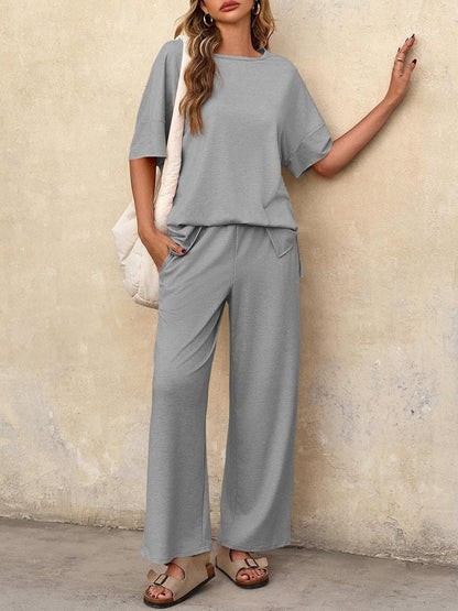 Melodie - Lässiges Set mit Oversize-T-Shirt und weiter Hose