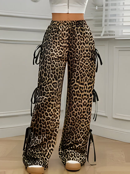 Mica | Schicke Hose mit Leopardenmuster und weitem Bein