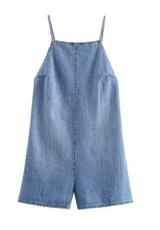 Viktoria - Jumpsuit aus Denim-Hosenträgern