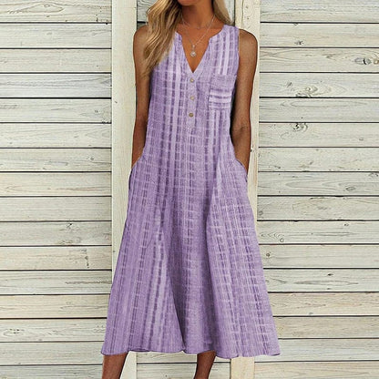 Beatrice | Elegantes Maxikleid mit Seitentaschen