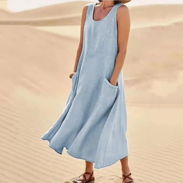 Martha | Elegantes und bequemes Leinenkleid für Frauen