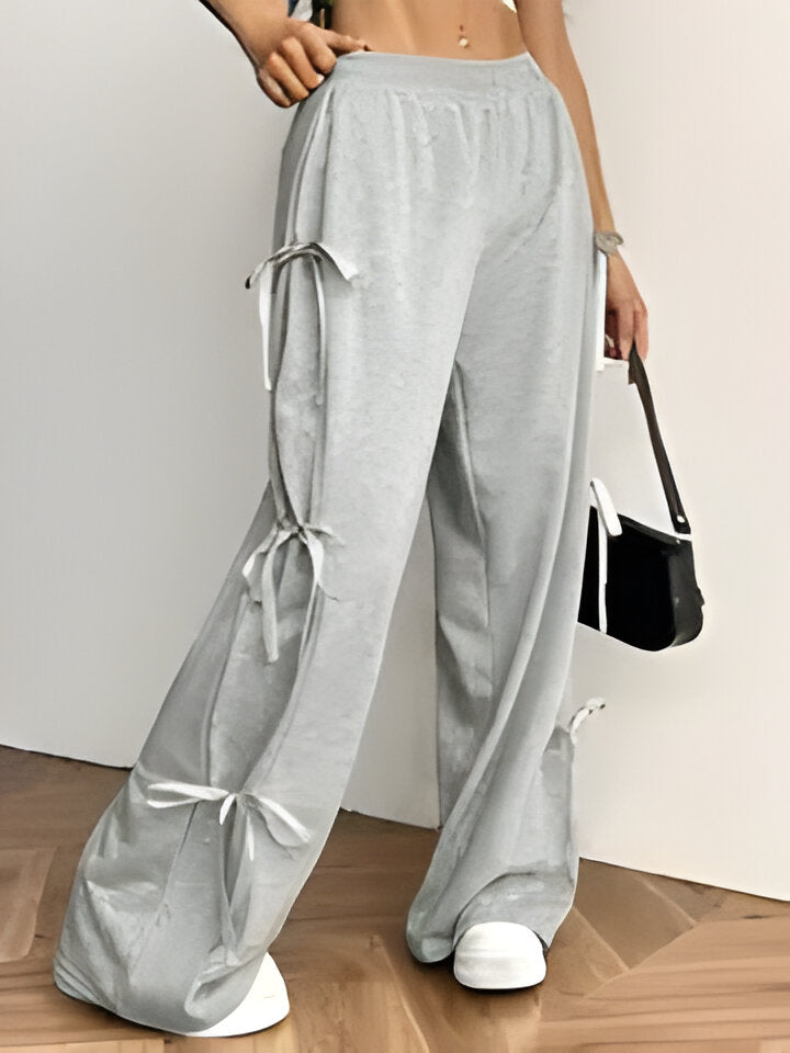Andrea | Style Damen Polyester Hose mit weitem Bein