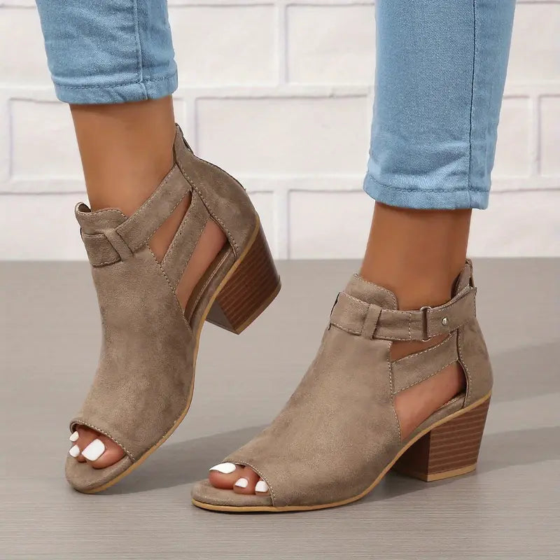Charleen -  Damen-Sandalen mit klobigen Absätzen