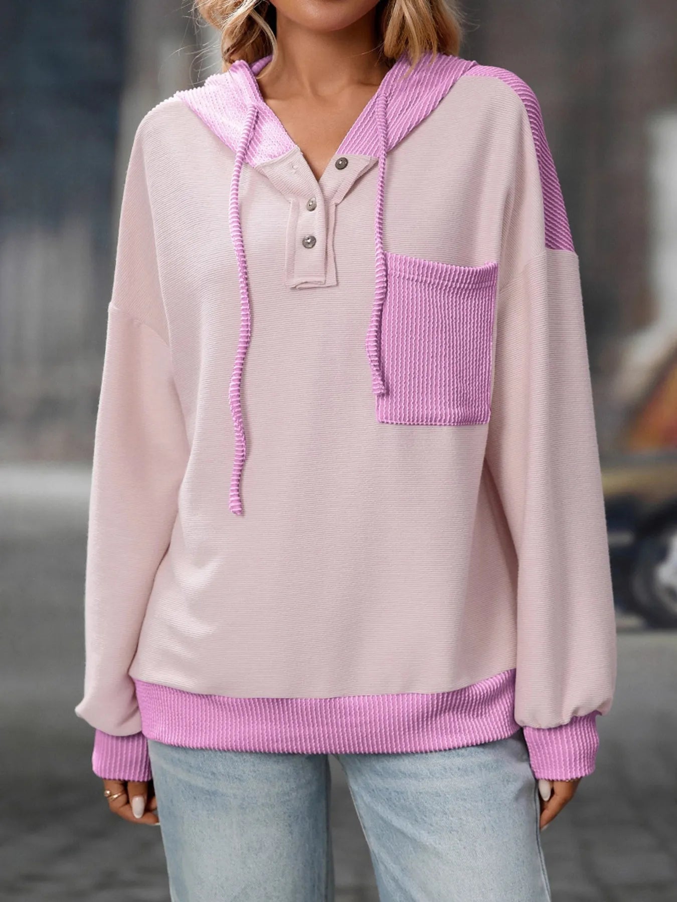 Seraphine - Elegante, lässige Kapuzenjacke mit Kordelzug