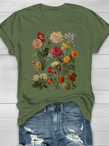 Lorelei - Vintage-T-Shirt mit Blumendruck für Frauen