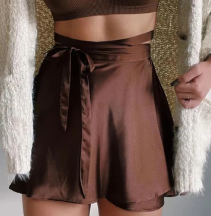 Georgette - Satin mit hoher Taille